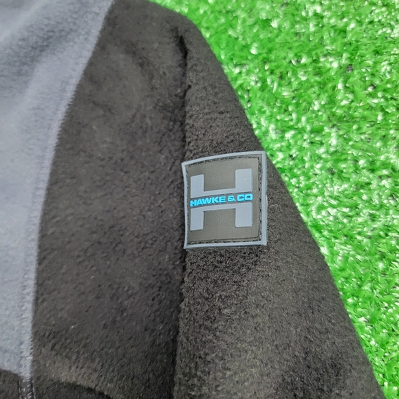Hawk & Co 1/4 Zip Fleece Pullover Jacket Men's Size Small Black Grey New w/Tags - Picture 4 of 10